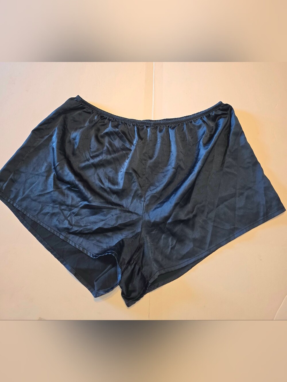 Stars Above Women's Navy Blue Satin Pajama Shorts Large